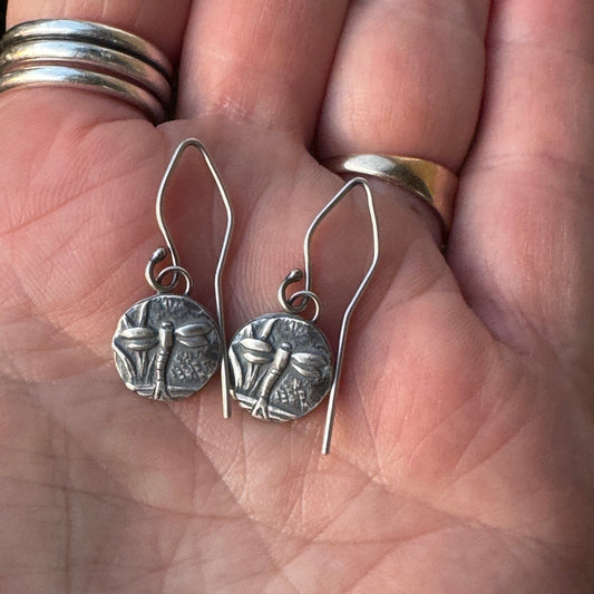 Sterling Silver Dragonfly Earrings