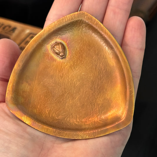 Copper Trinket Dish with Ladybug