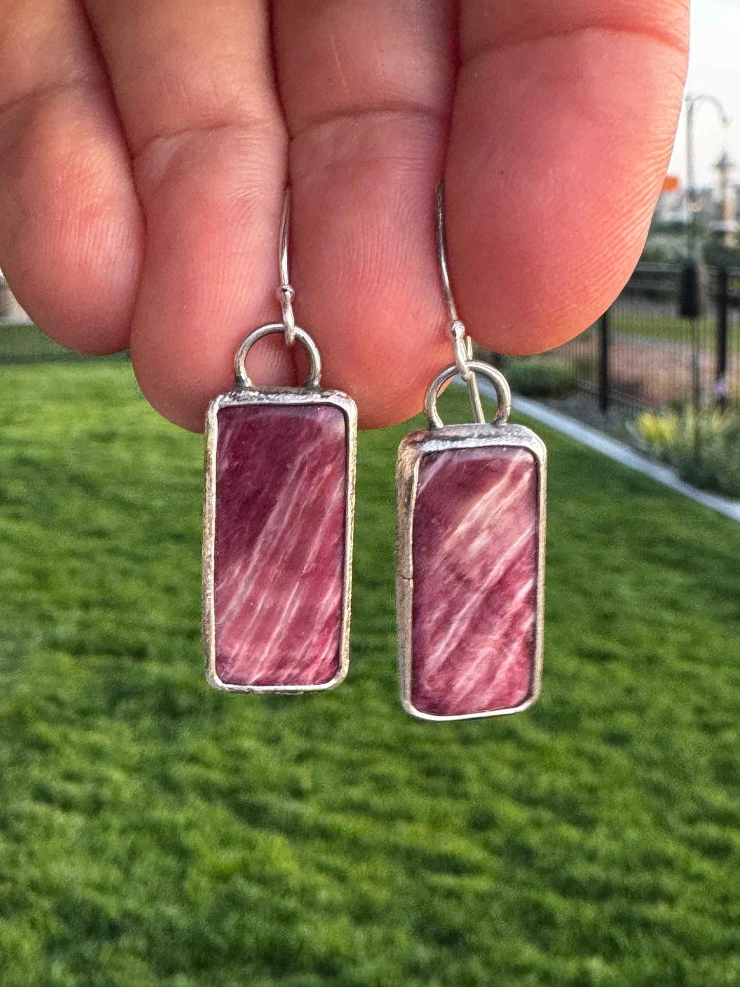 Purple Spiny Oyster Earrings