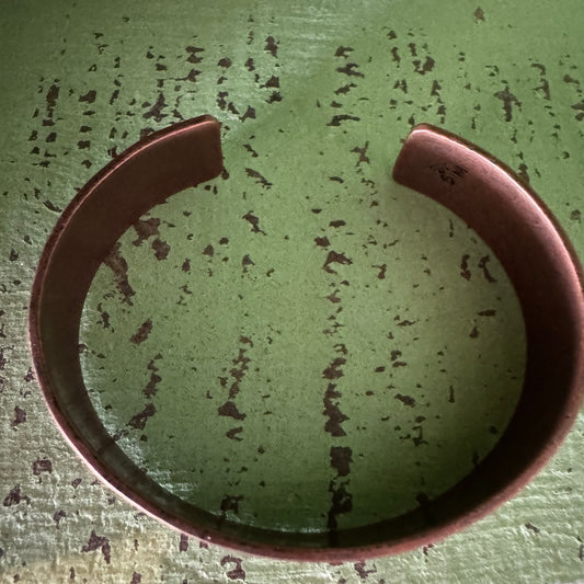 Copper Floral Cuff Bracelet