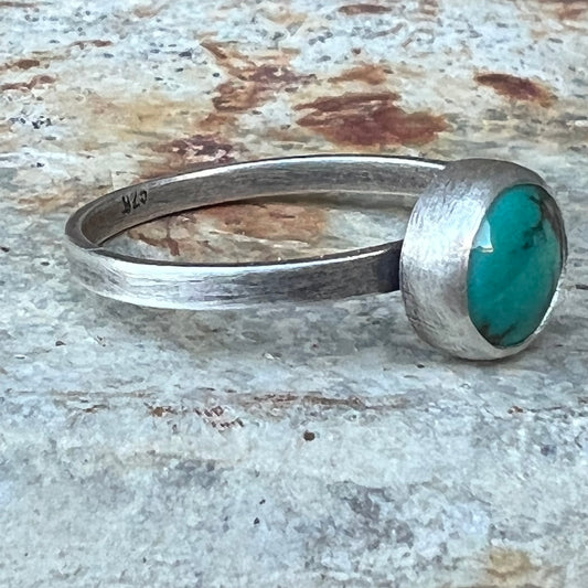 Simple Turquoise Ring Size 9.25 US, Nevada Turquoise