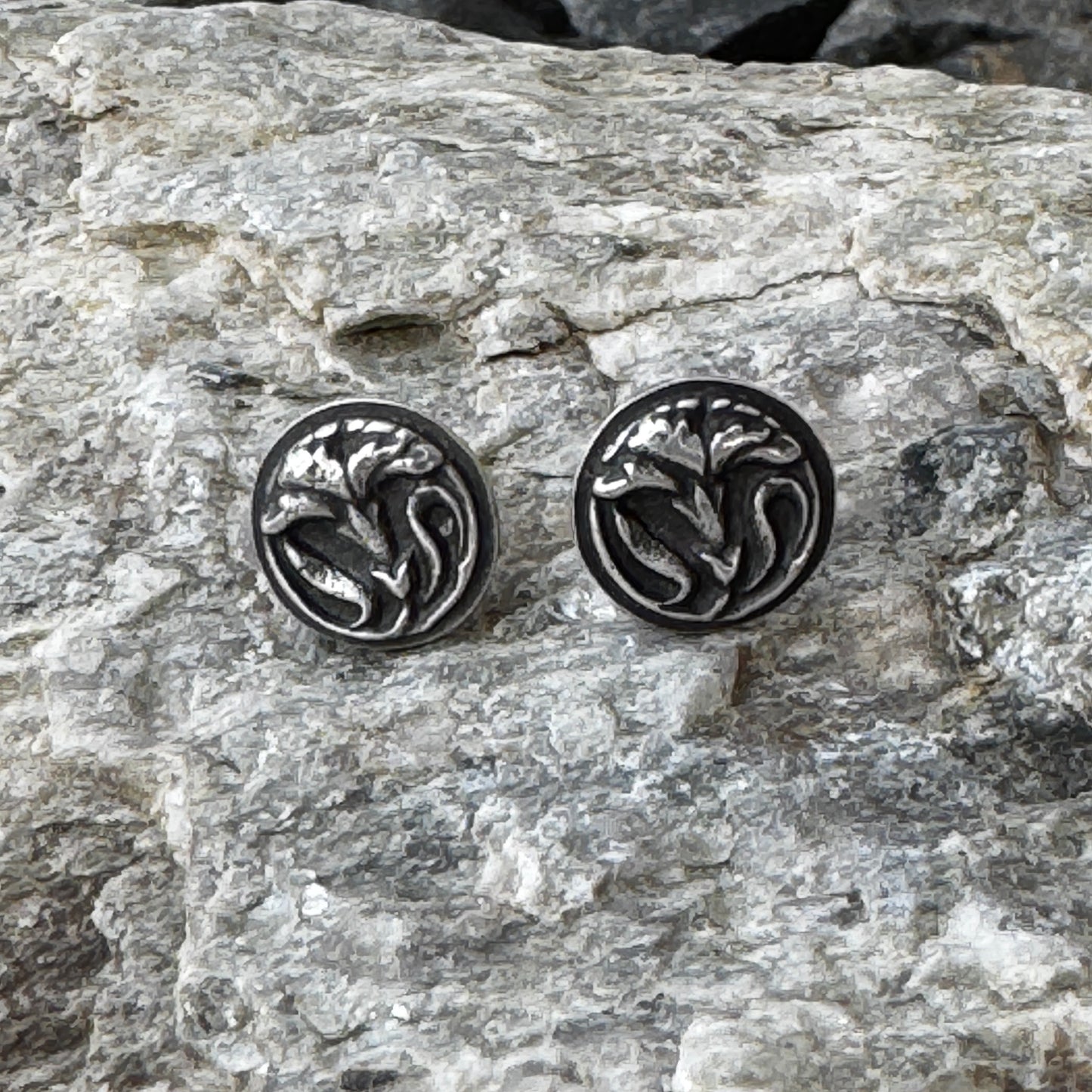 Flower Post Earrings, Solid Sterling Silver