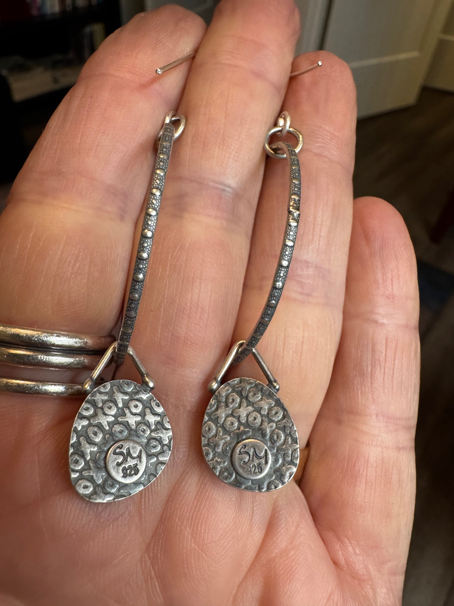 Kingman Turquoise Hoop Earrings