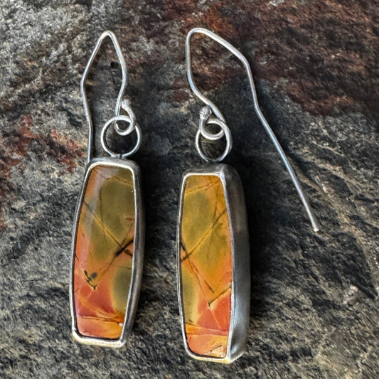 Cherry Creek Jasper Earrings, Sterling Silver