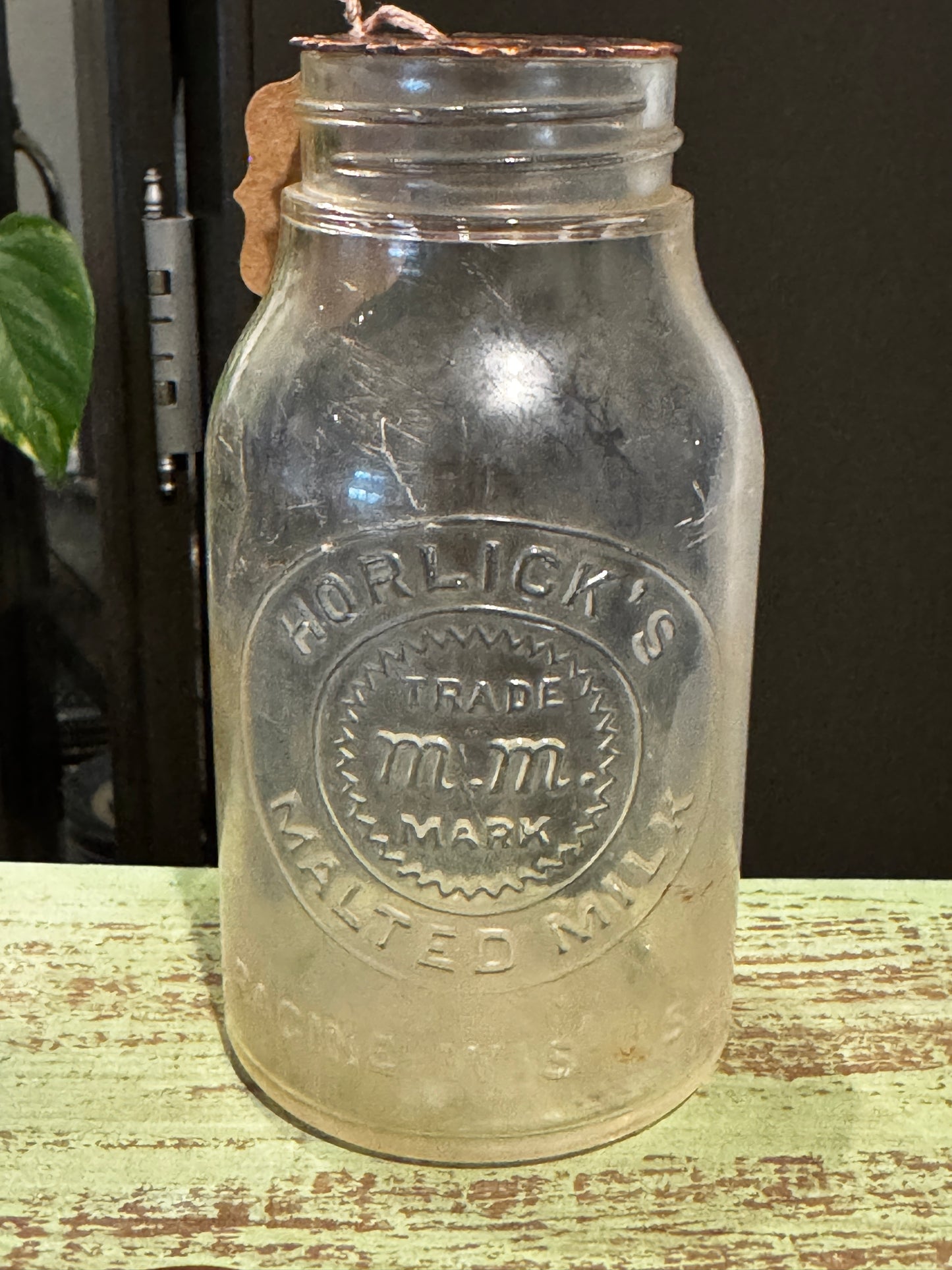 Copper Flower Holder For Vase with a Vintage Glass Vase