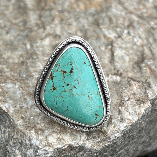 Evans Mine Turquoise Ring, Unisex Size 10.75