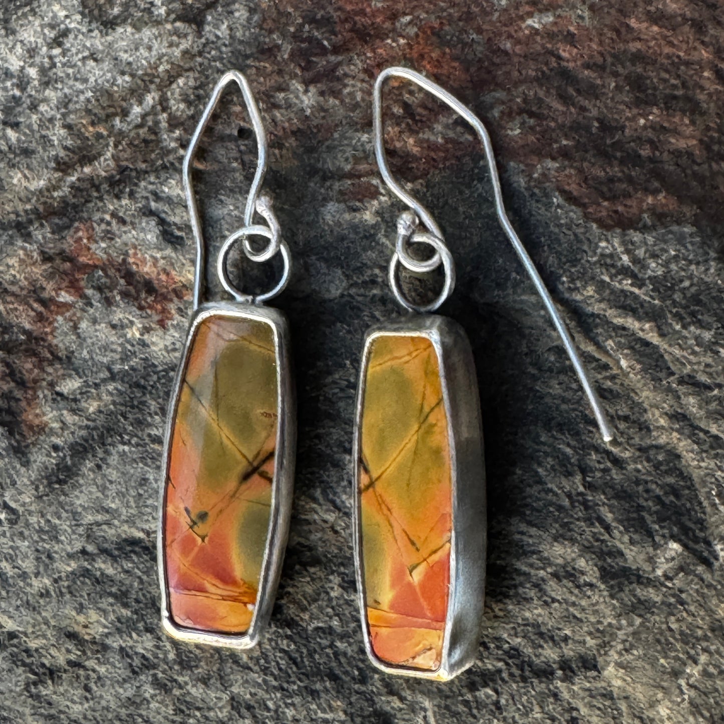 Cherry Creek Jasper Earrings, Sterling Silver