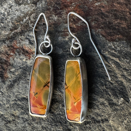 Cherry Creek Jasper Earrings, Sterling Silver
