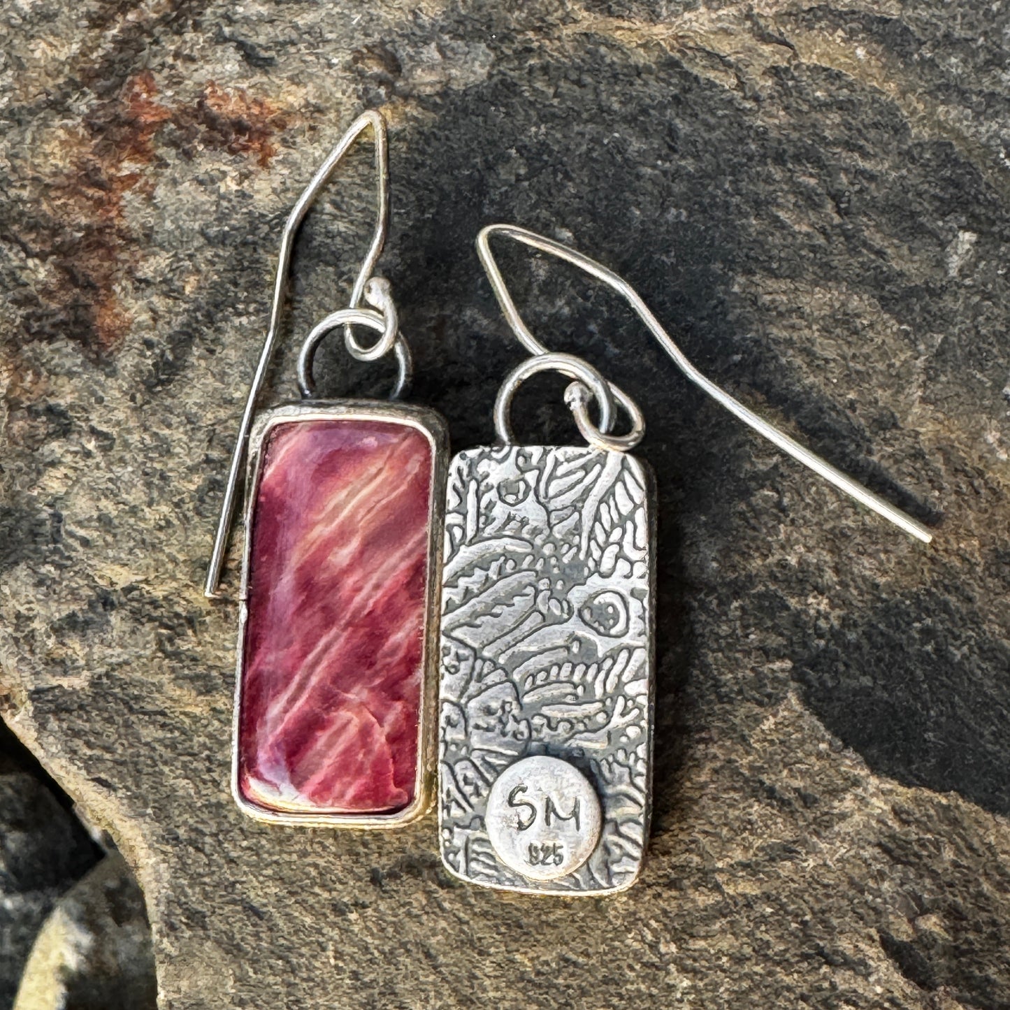 Purple Spiny Oyster Earrings