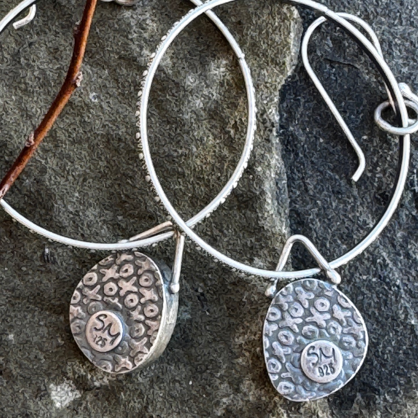 Kingman Turquoise Hoop Earrings