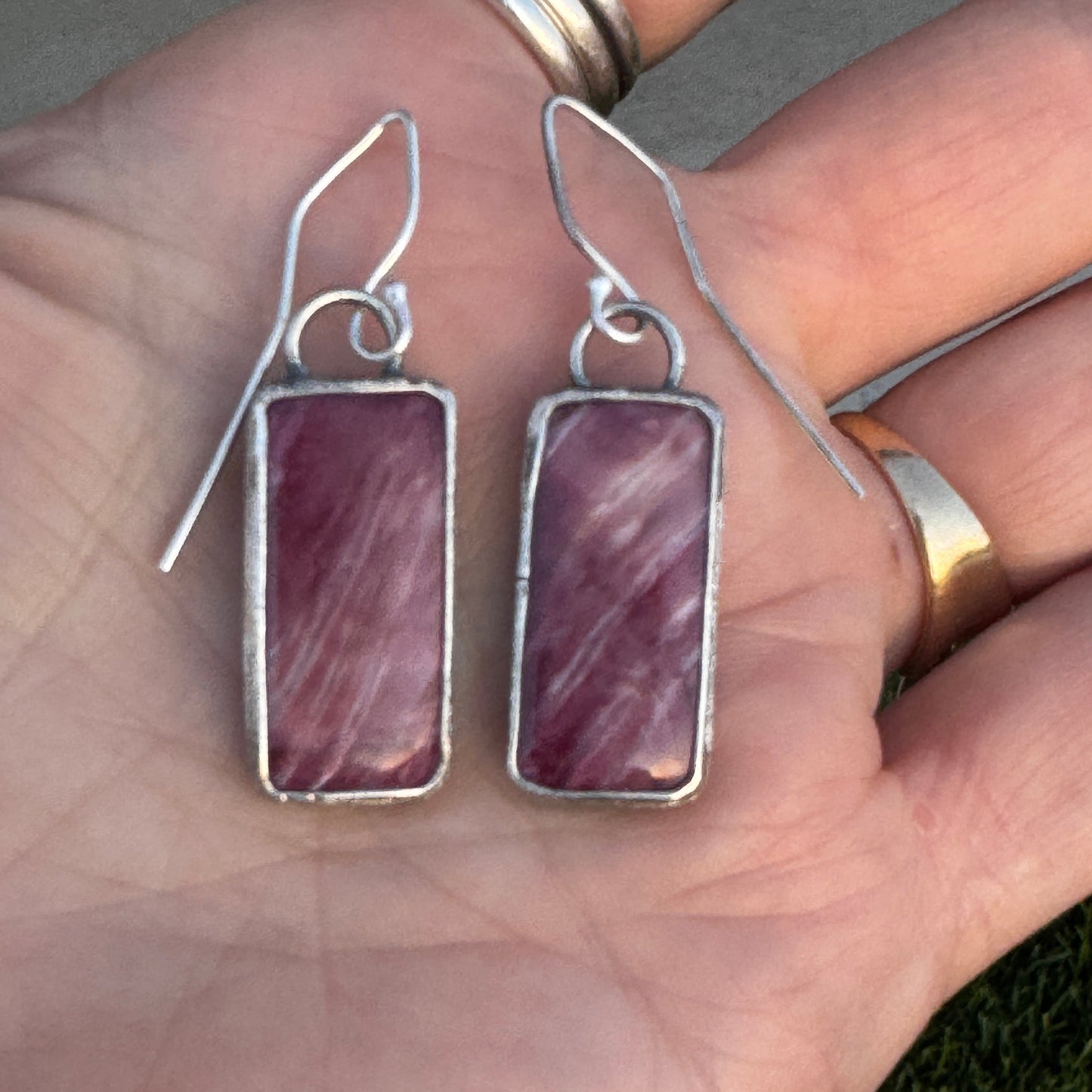 Purple Spiny Oyster Earrings