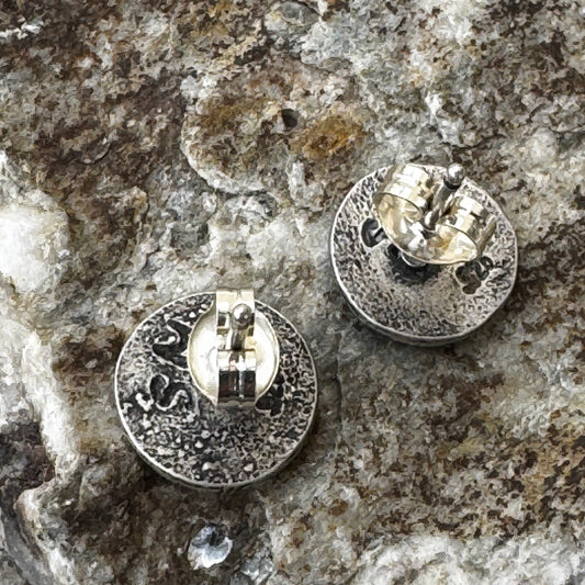 Solid Sterling Silver Flower Stud Earrings