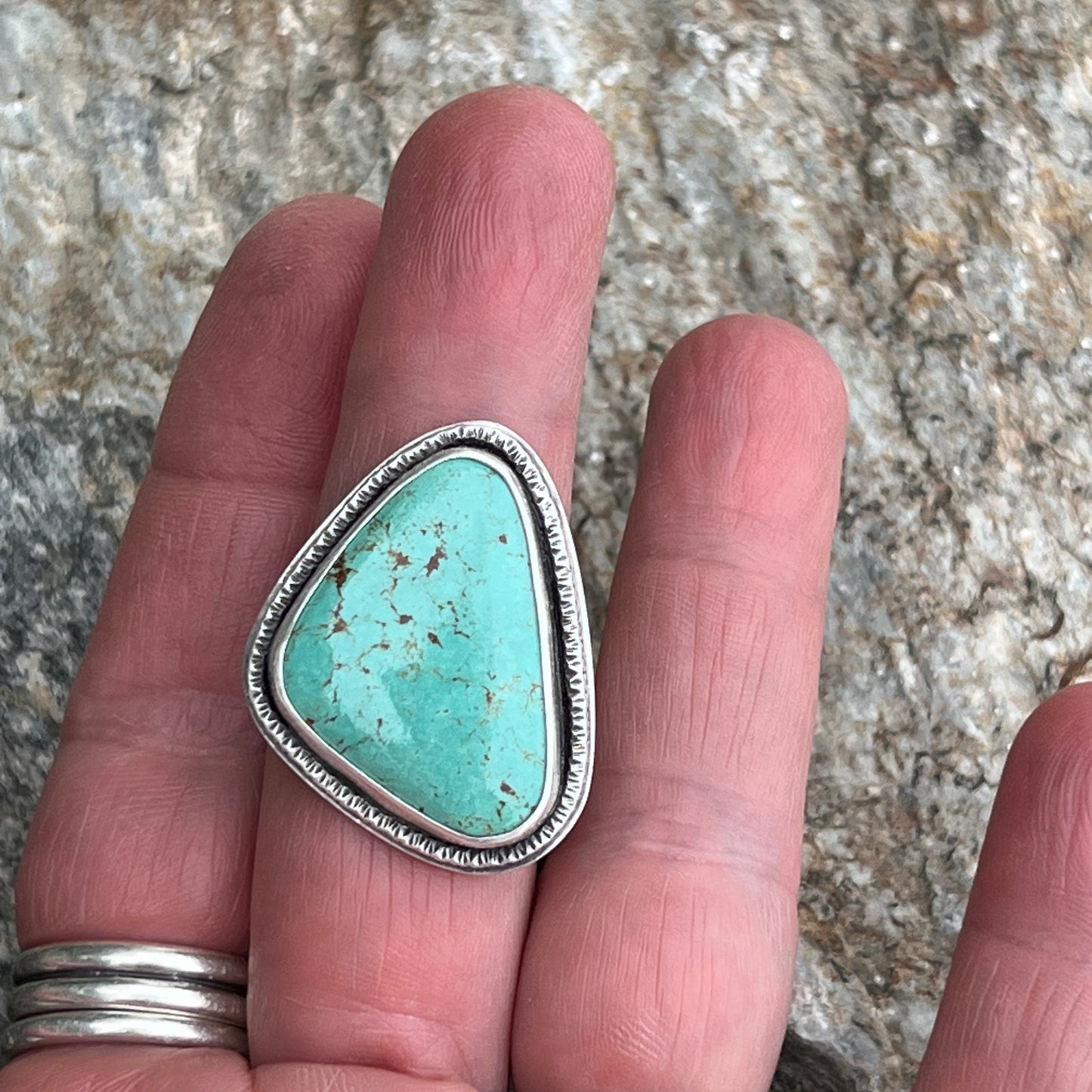 Evans Mine Turquoise Ring, Unisex Size 10.75