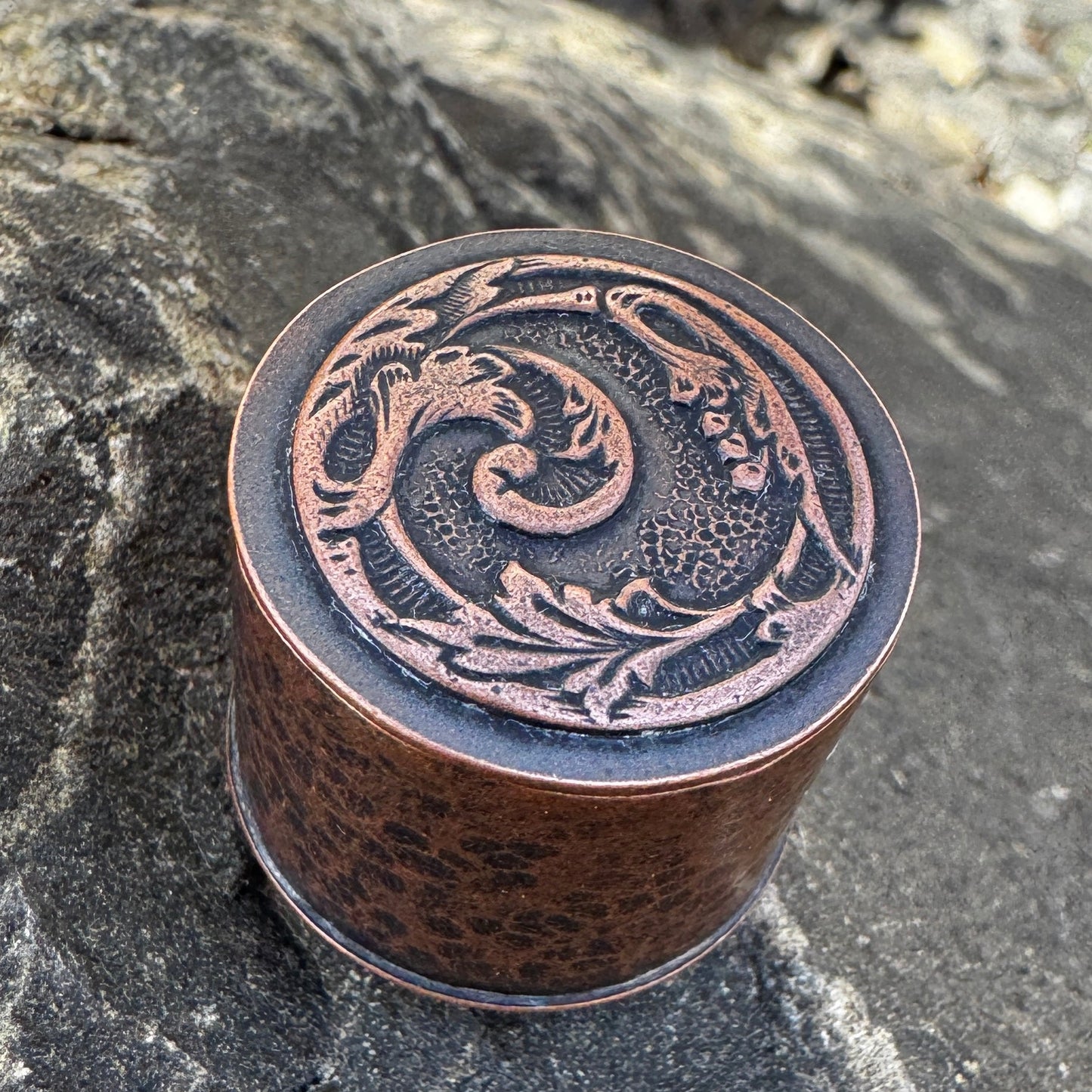 Solid Copper Trinket Box With Lid, Proposal Box