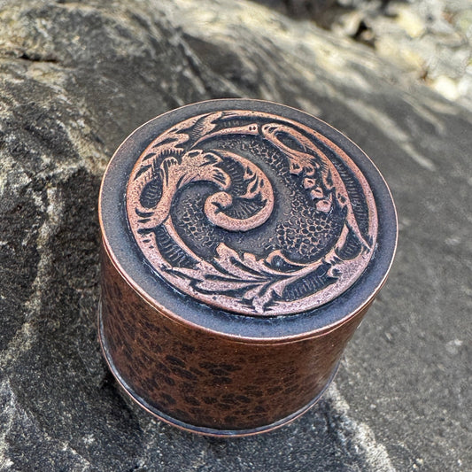 Solid Copper Trinket Box With Lid, Proposal Box