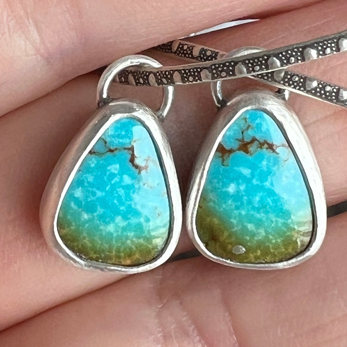 Kingman Turquoise Hoop Earrings