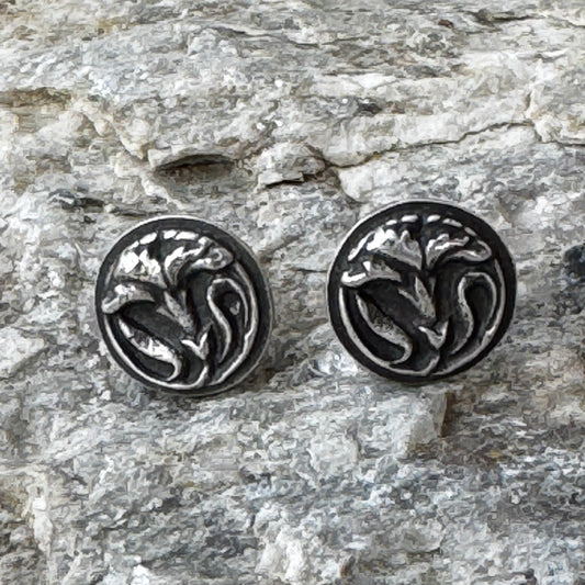 Flower Post Earrings, Solid Sterling Silver