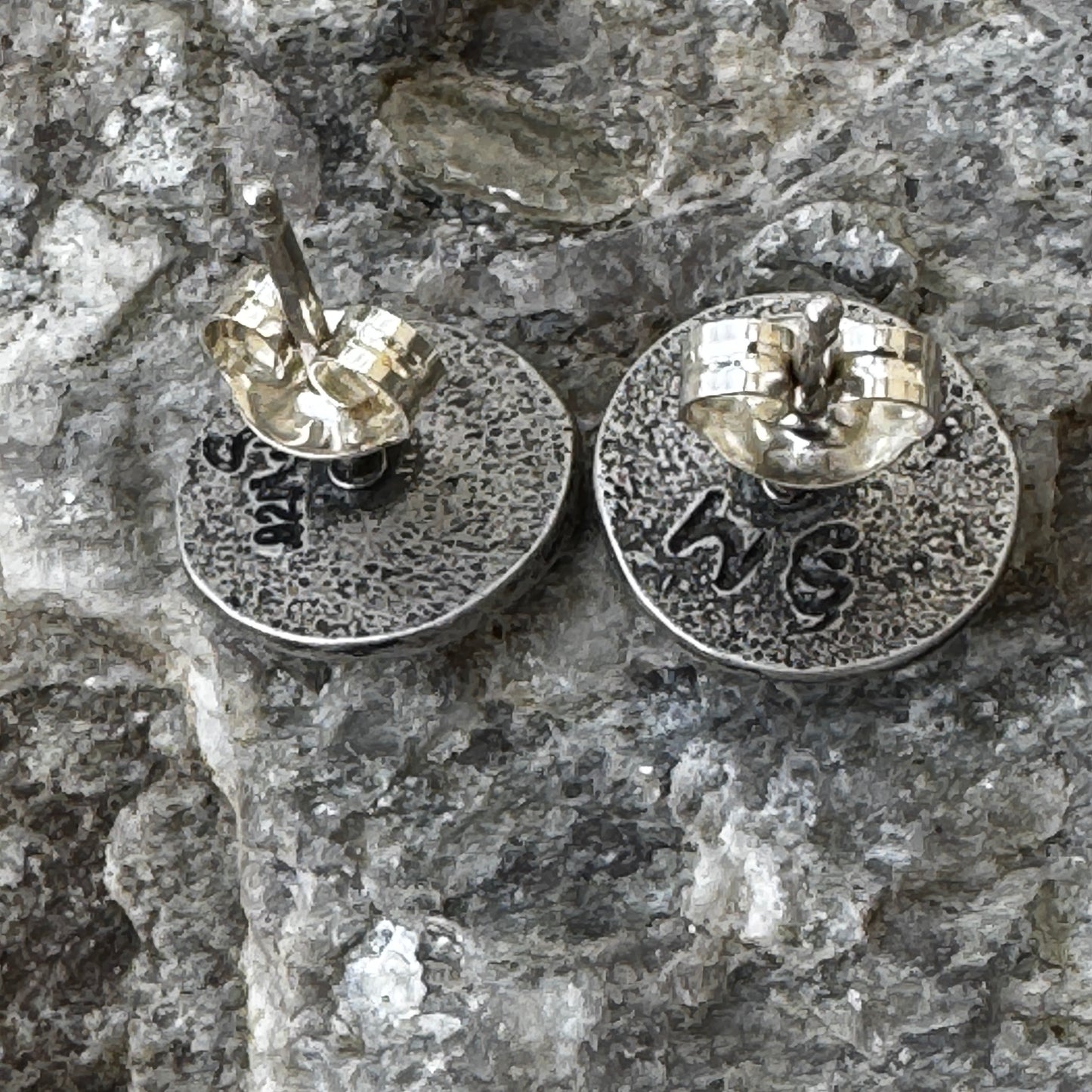 Flower Post Earrings, Solid Sterling Silver