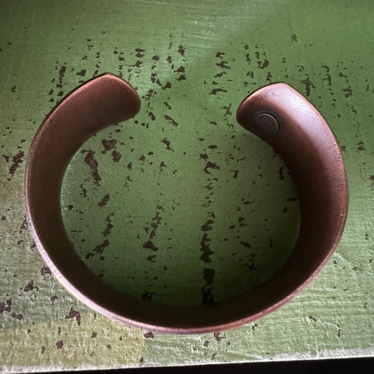 Wide Copper Cuff Bracelet, Anticlastic