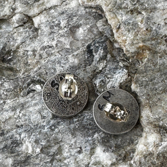 Artichoke Flower Earrings, Sterling Silver Stud Earrings