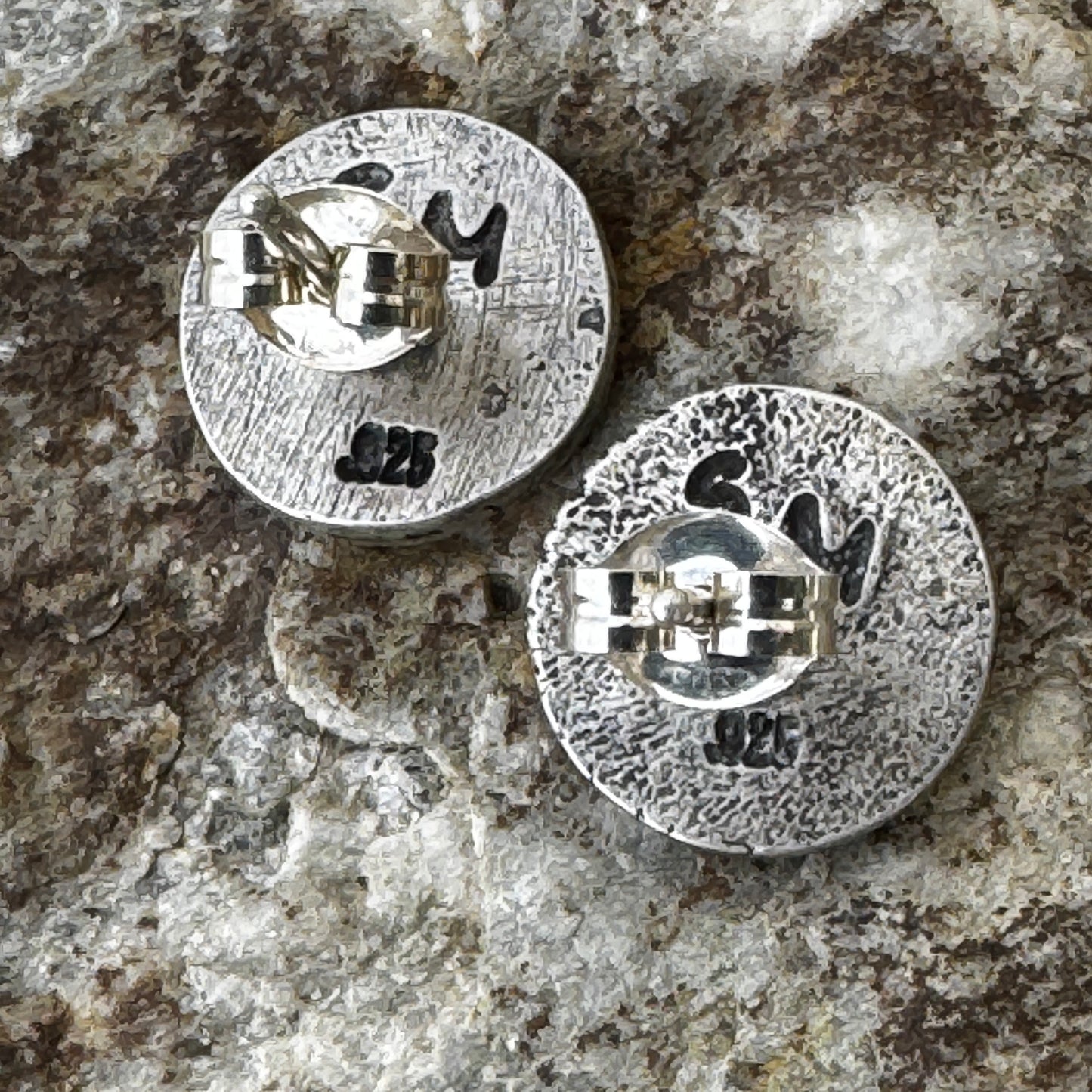 Solid Sterling Silver Floral Post Earrings