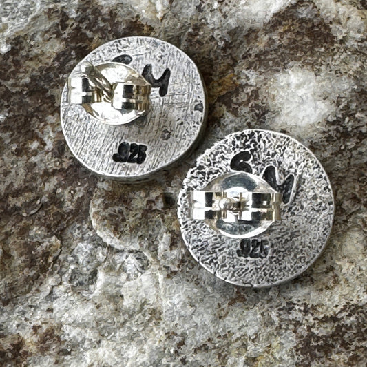 Solid Sterling Silver Floral Post Earrings