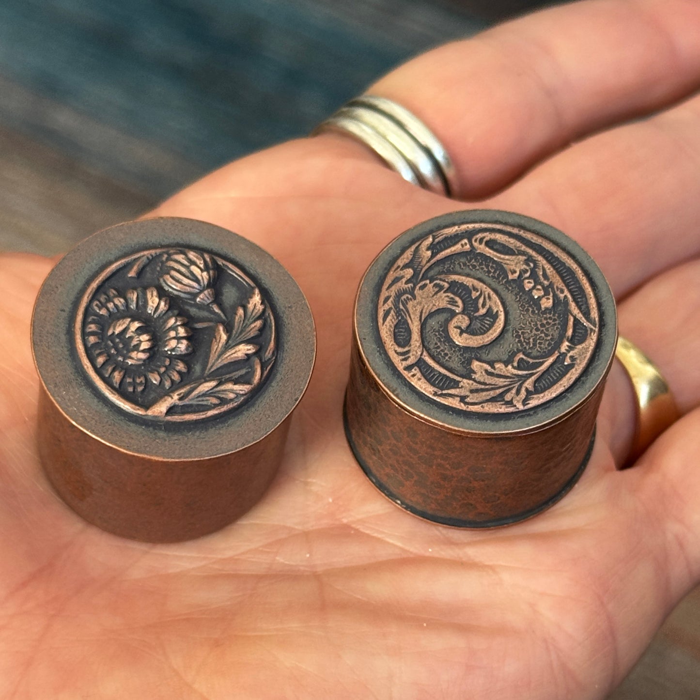 Solid Copper Trinket Box With Lid, Proposal Box