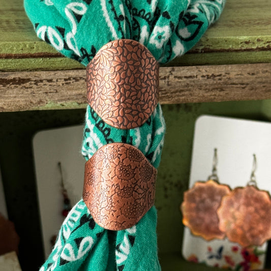 Hand Forged Copper Scarf Slide