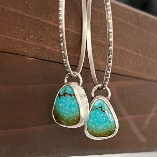 Kingman Turquoise Hoop Earrings