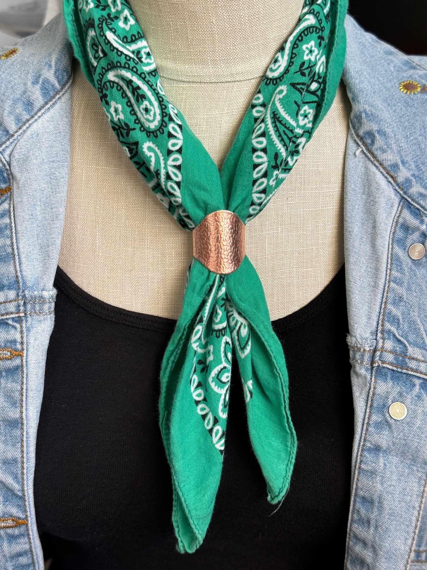 Hand Forged Copper Scarf Slide