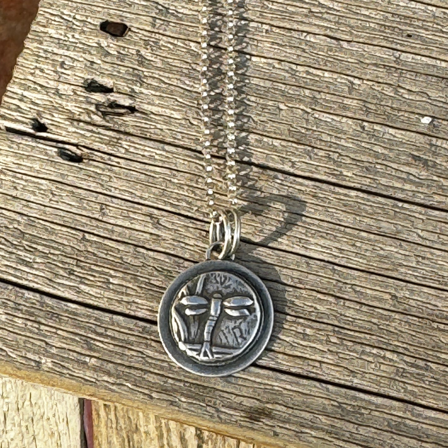 Dragonfly Charm Necklace on Sterling Silver