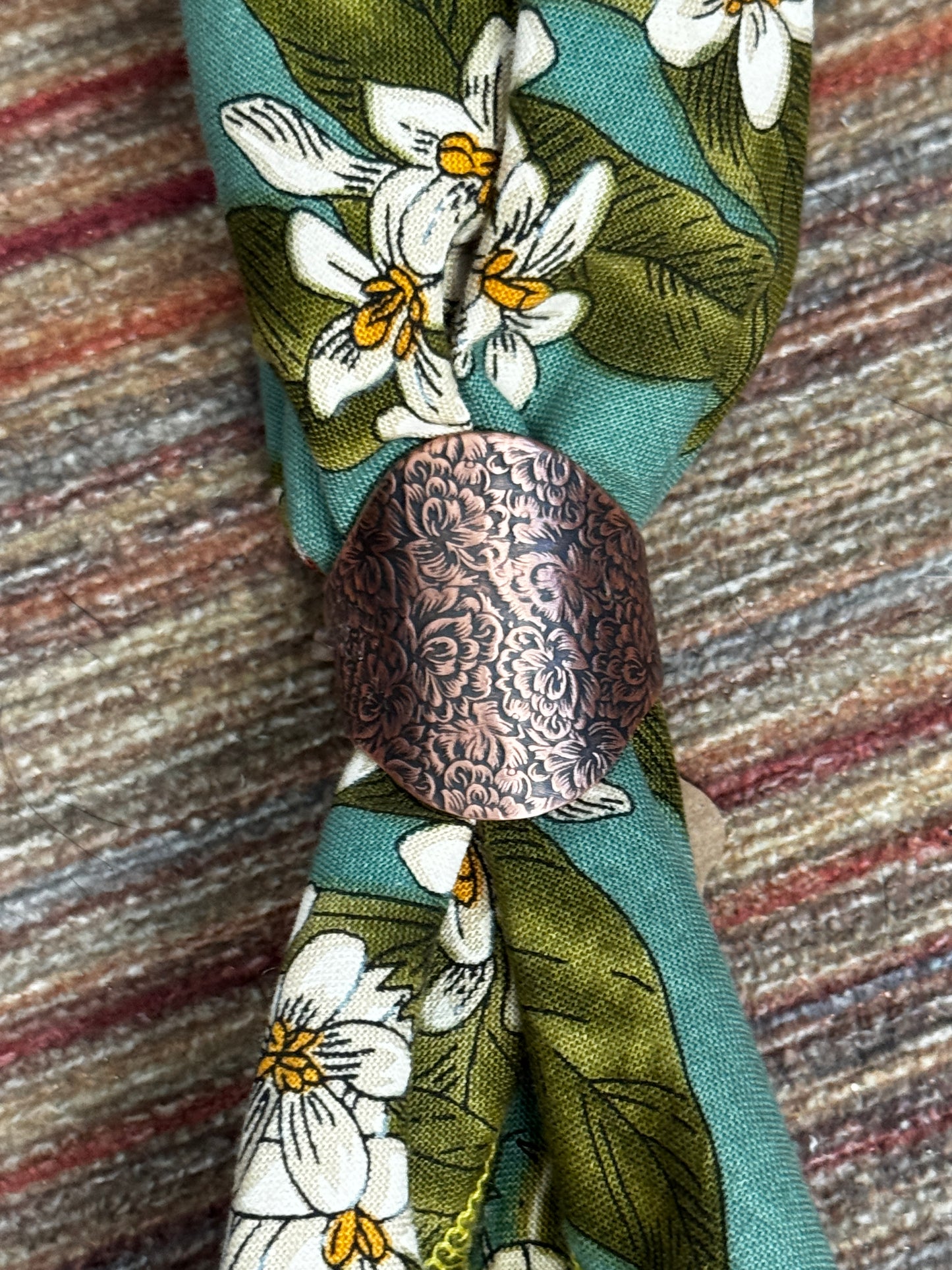 Hand Forged Copper Scarf Slide