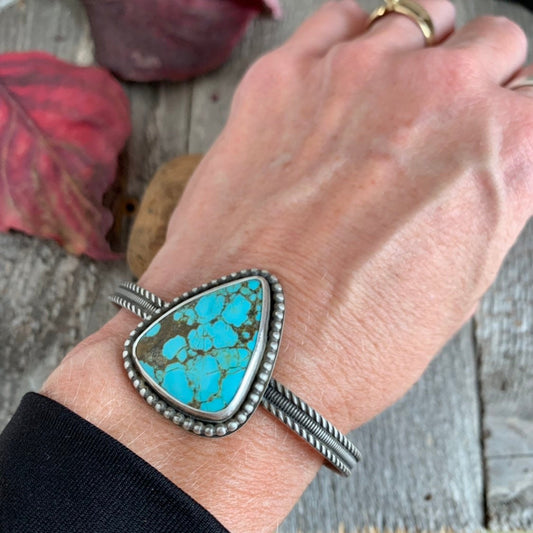 Number 8 Turquoise Cuff Bracelet