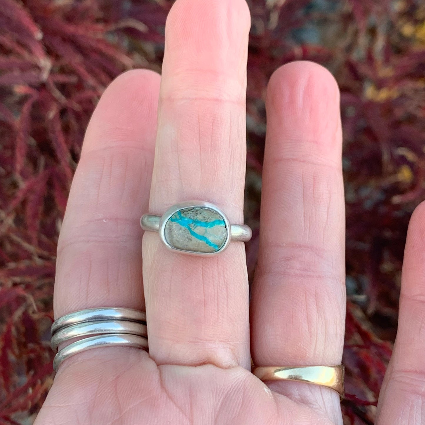 Royston Ribbon Turquoise, Unisex Ring Size 10.25