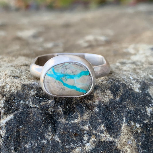 Royston Ribbon Turquoise, Unisex Ring Size 10.25