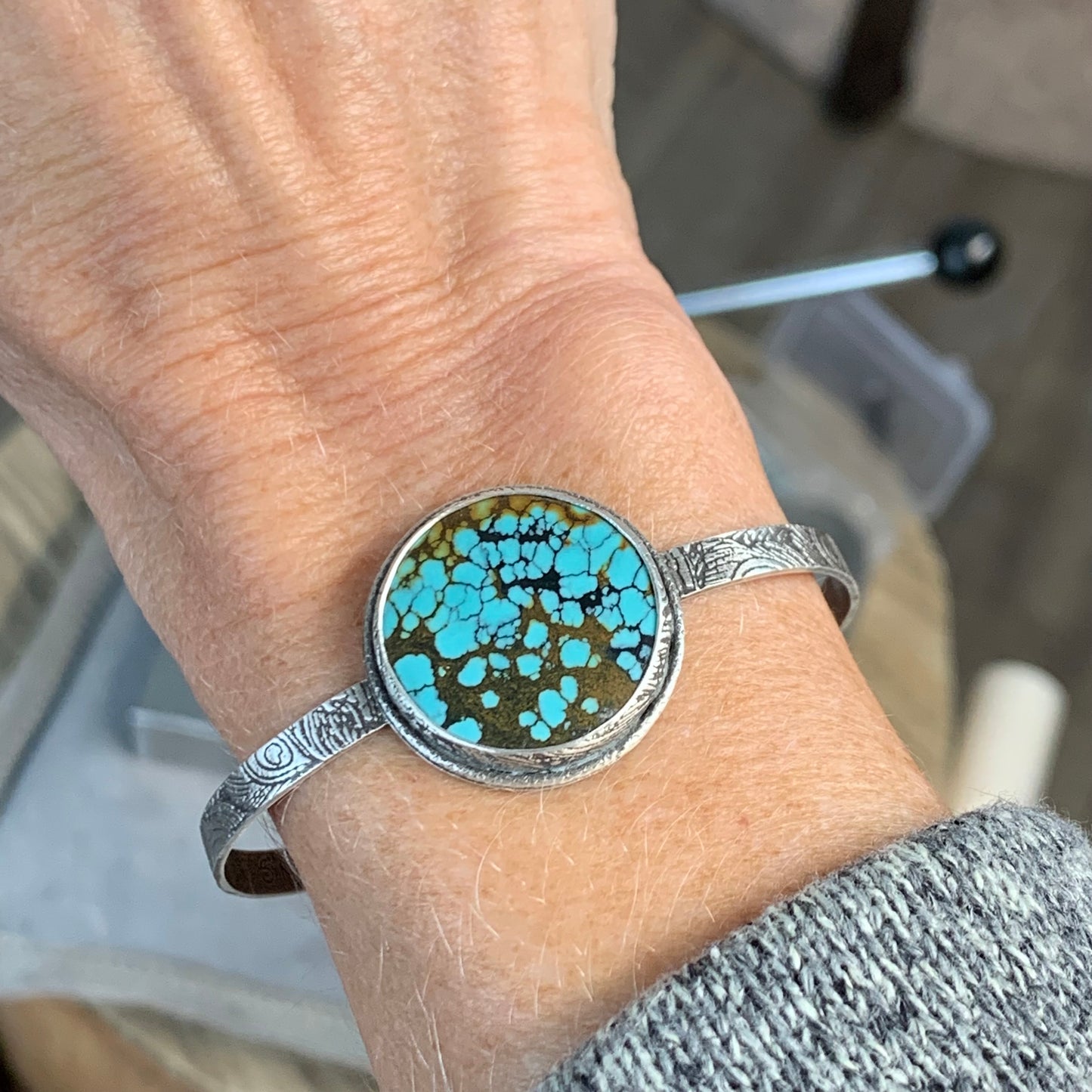 Bamboo Mountain Turquoise Sterling Silver Cuff Bracelet