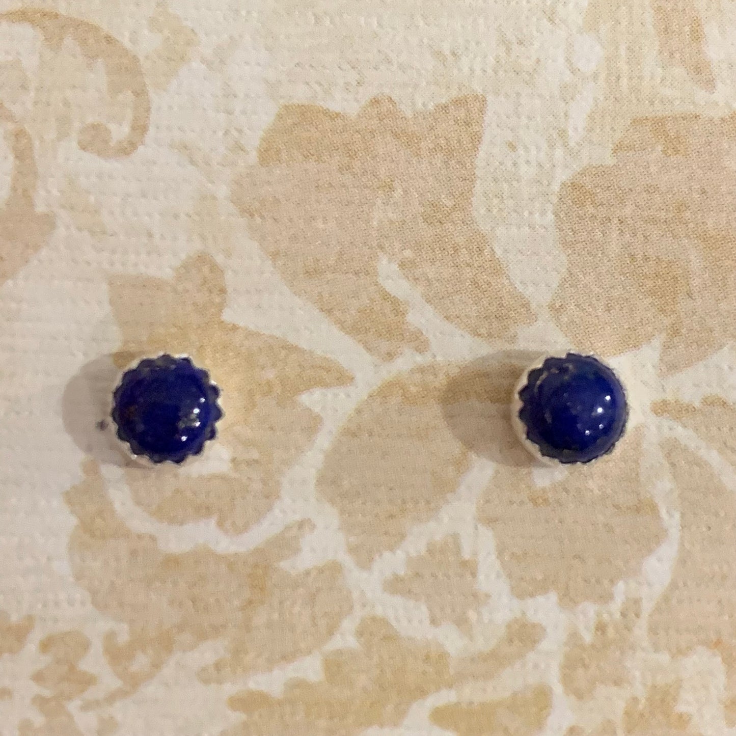 Lapis Lazuli Sterling Stud Earrings