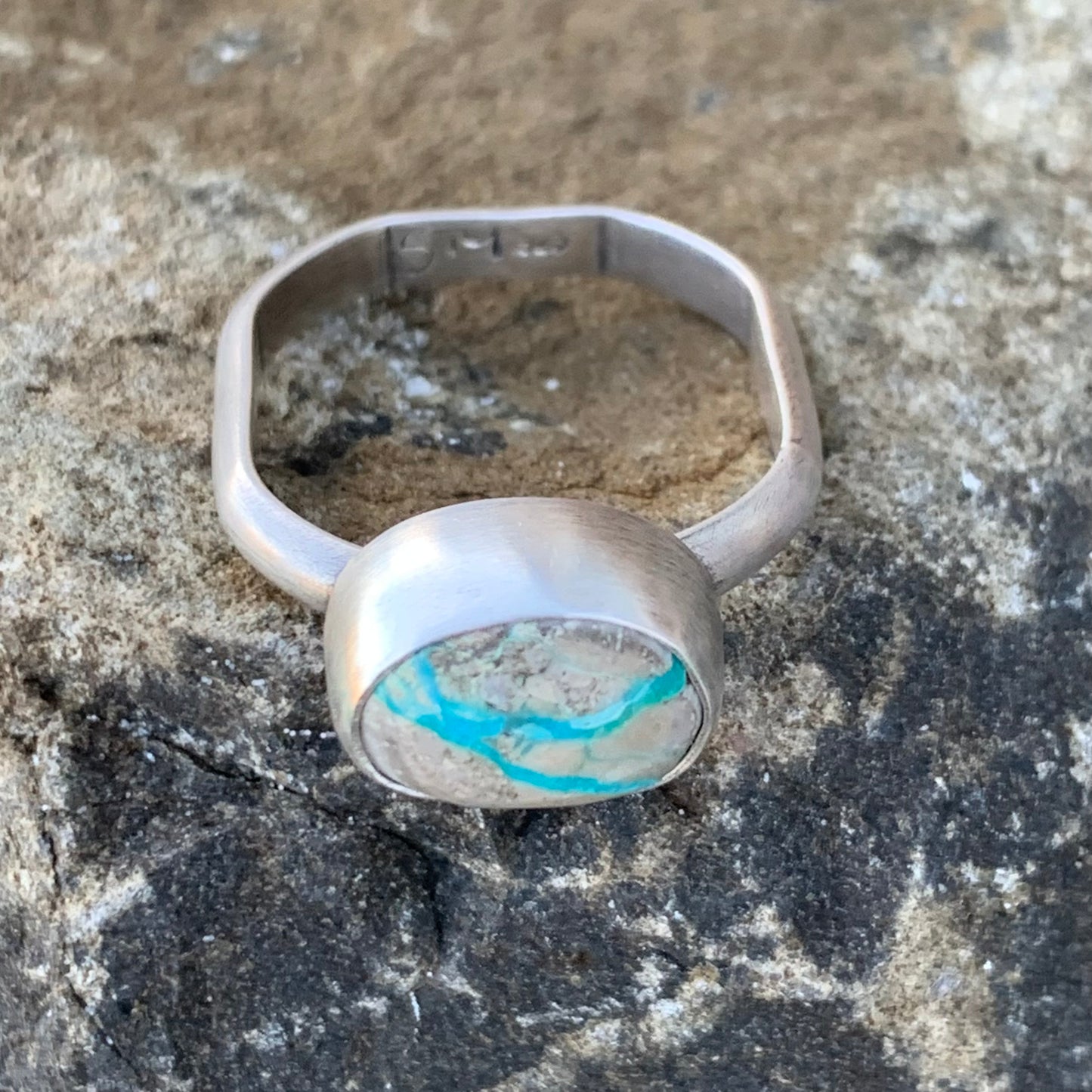 Royston Ribbon Turquoise, Unisex Ring Size 10.25